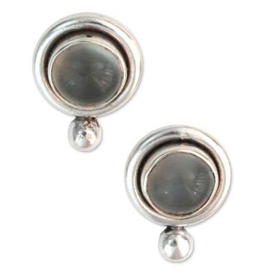 Alternate image for Moonstone Button Earrings Bella Luna