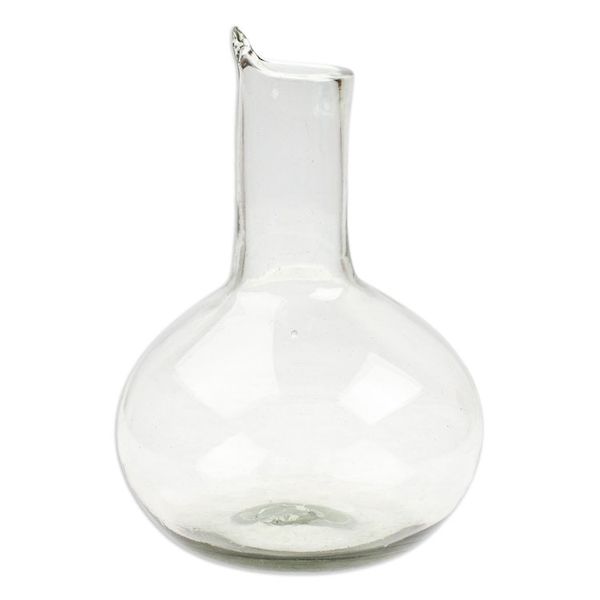 Alternate image for Handblown Recycled Glass Wine Decanter from Mexico Exquisite Shape