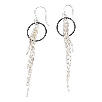 Alternate image for Long Taxco Sterling Silver Earrings Rainy Season