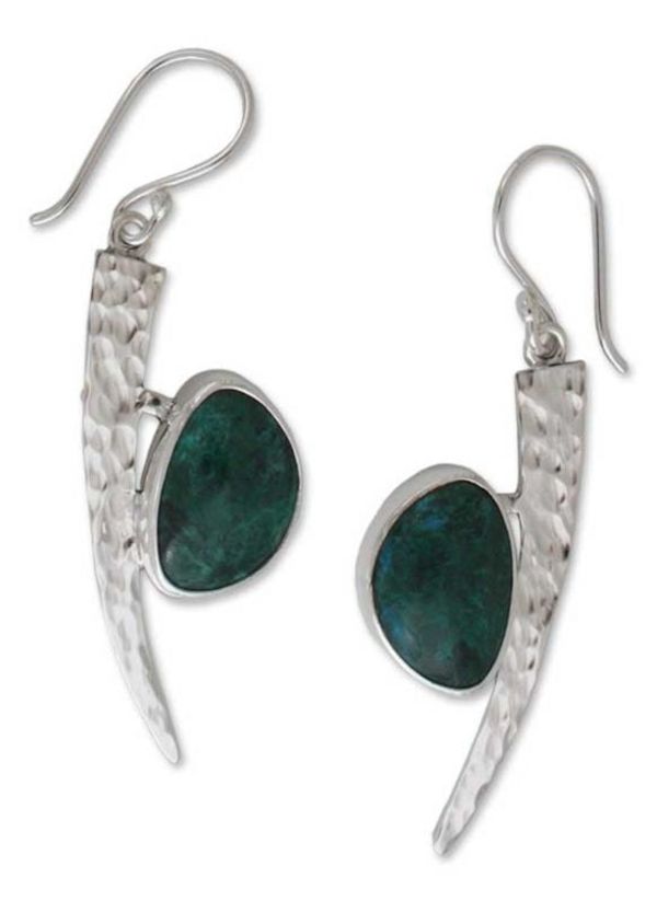 Alternate image for Chrysocolla dangle earrings Sweet Fruit