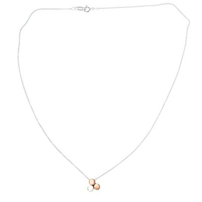 Alternate image for Artisan Crafted Necklace with Copper and Sterling Silver Three Points