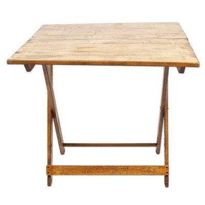 Alternate image for Folding Table Hand-crafted in Mexico with Oak Wood Metamorphosis