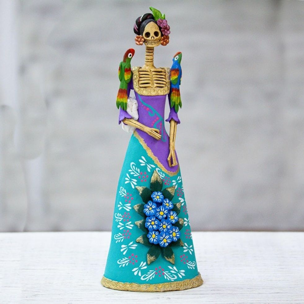 Artisan Crafted Catrina Figurine from Mexico 'La Catrina Graciela'