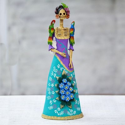 Alternate image for Artisan Crafted Catrina Figurine from Mexico La Catrina Graciela