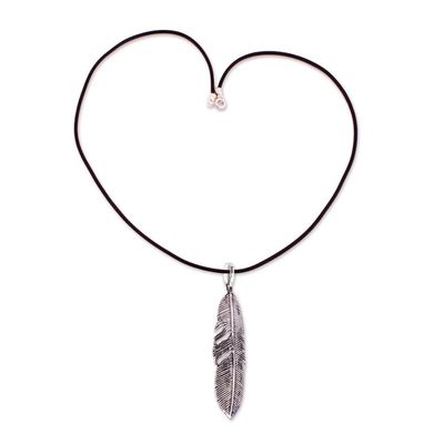 Alternate image for Taxco Silver Mens Pendant Necklace from Mexico Fly in the Wind