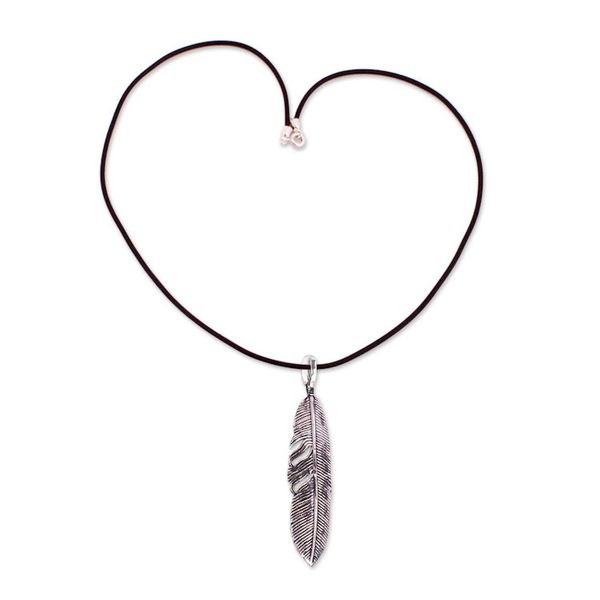 Alternate image for Taxco Silver Mens Pendant Necklace from Mexico Fly in the Wind