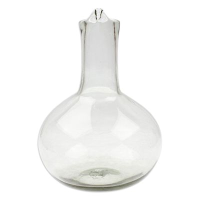Alternate image for Handblown Recycled Glass Wine Decanter from Mexico Exquisite Shape