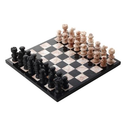 Alternate image for Handcrafted Mexican Marble Chess Set Medium Glorious Battle