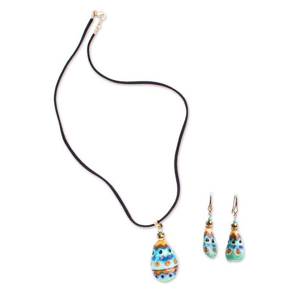 Alternate image for Gold-Accented Marble Jewelry Set Village Trends