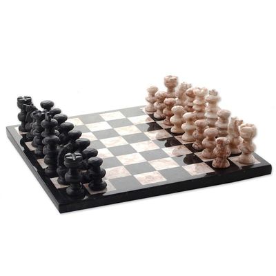 Alternate image for Handcrafted Mexican Marble Chess Set Medium Glorious Battle