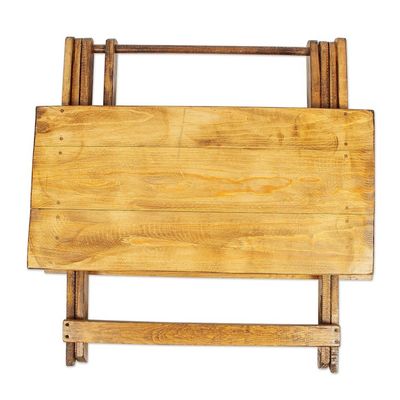 Alternate image for Folding Table Hand-crafted in Mexico with Oak Wood Metamorphosis