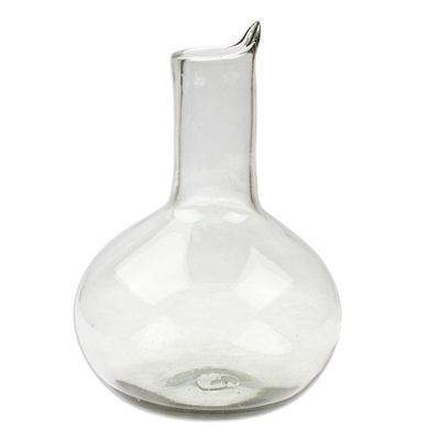 Alternate image for Handblown Recycled Glass Wine Decanter from Mexico Exquisite Shape