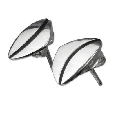 Alternate image for Artisan Crafted Coffee Bean Earrings of Mexican Taxco Silver Coatepec Coffee