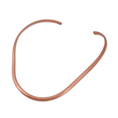 Alternate image for Handmade Copper Collar Necklace from Mexico Feminine Fantasy