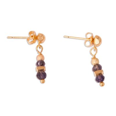 Alternate image for Gold Plated Iolite and Lapis Lazuli Jewelry Set from Mexico Natural Night