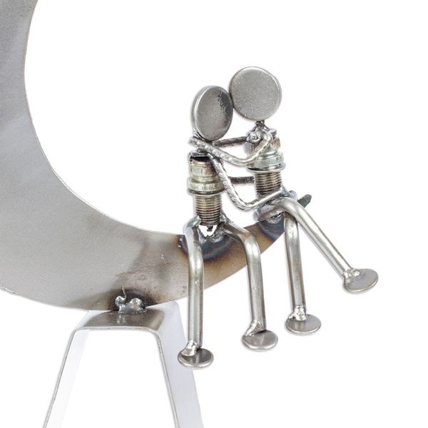 Alternate image for Eco-Friendly Recycled Metal Sculpture Romance by Moonlight