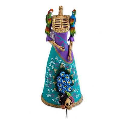 Alternate image for Artisan Crafted Catrina Figurine from Mexico La Catrina Graciela