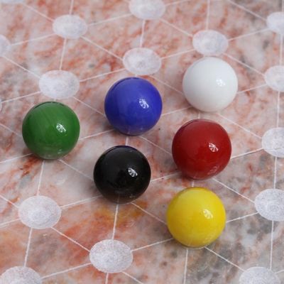 Alternate image for Hand Crafted Marble Chinese Checker Game Set Colorful Contrast