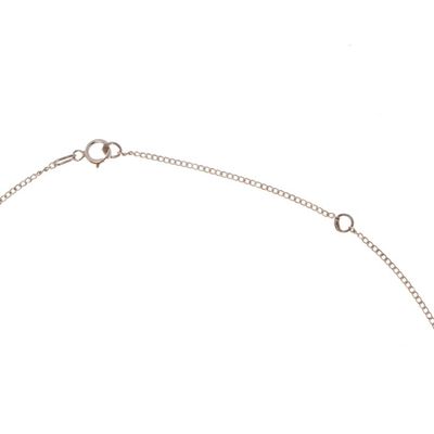 Alternate image for Sterling Silver Choker Pendant Necklace with Recon Turquoise Modern Lagoon