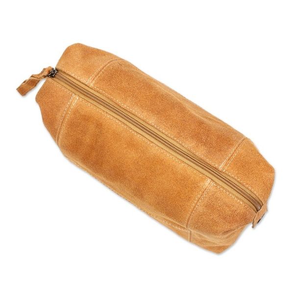 Alternate image for Spice Brown Travel or Cosmetic Bag with Zipper and Strap El Bajio