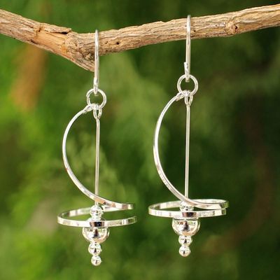 Alternate image for Fair Trade Modern Sterling Silver Dangle Earrings Pirouette