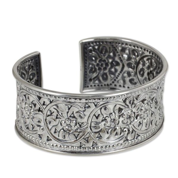 Alternate image for Floral Silver Cuff Bracelet Renewal
