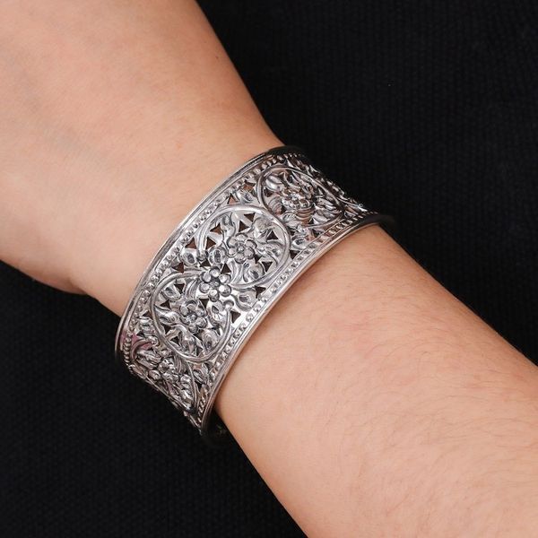 Alternate image for Floral Silver Cuff Bracelet Renewal
