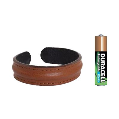 Alternate image for Mens Brown Leather Cuff Bracelet from Thailand Basic Brown