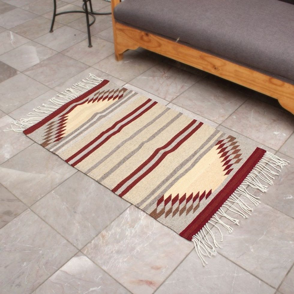 Hand Woven Wool Area Rug 2x3 'Mesa'