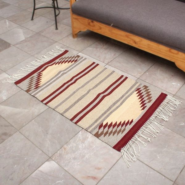 Alternate image for Hand Woven Wool Area Rug 2x3 Mesa