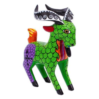 Alternate image for Handmade Alebrije Goat Figurine Bold Goat