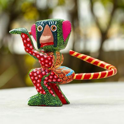 Alternate image for Handmade Animal Alebrije Figurine Crazy Monkey