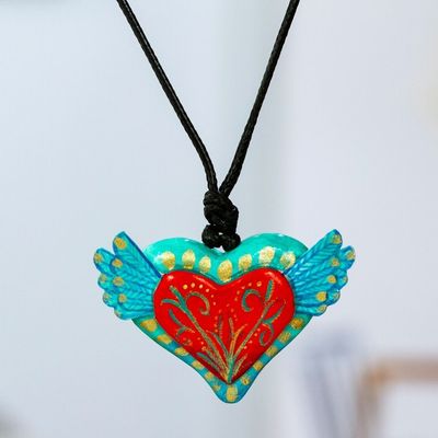 Main image for Folk Art Heart Pendant Necklace From the Heart