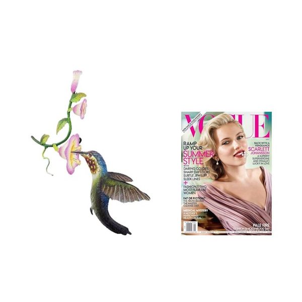 Alternate image for Handcrafted Bird Metal Art for the Wall Hummingbird and Hollyhocks