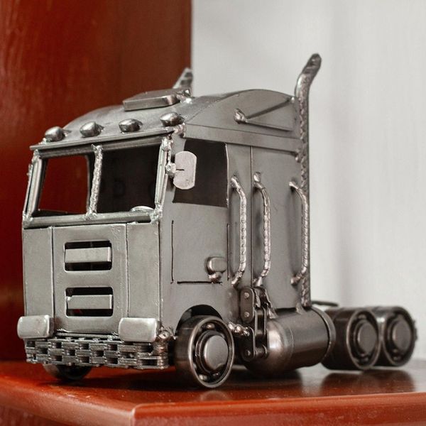 Alternate image for Eco-Friendly Recycled Metal Semi Truck Sculpture Rustic Truck