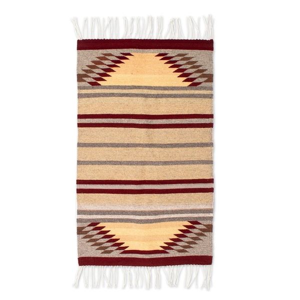 Alternate image for Hand Woven Wool Area Rug 2x3 Mesa