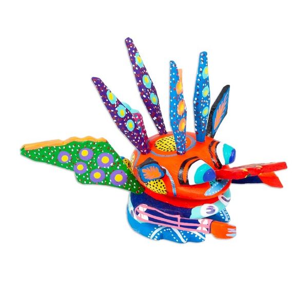 Alternate image for Hand-Painted Alebrije Figurine Merry Martian