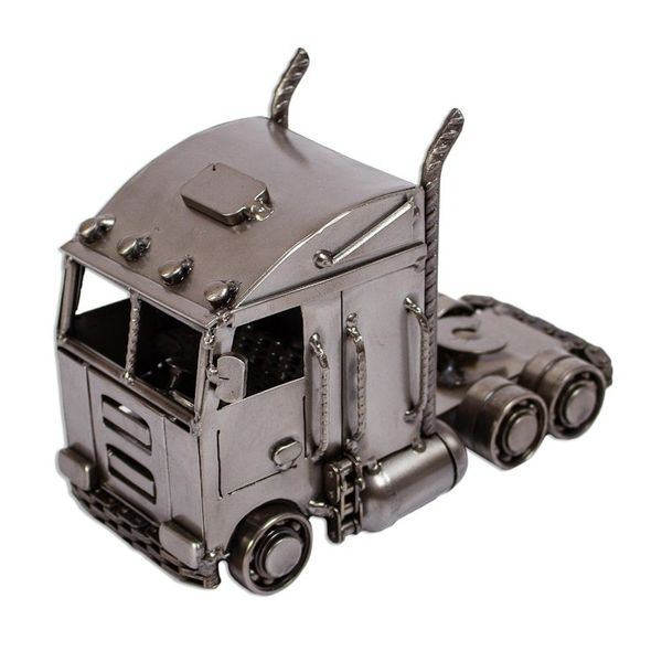 Alternate image for Eco-Friendly Recycled Metal Semi Truck Sculpture Rustic Truck