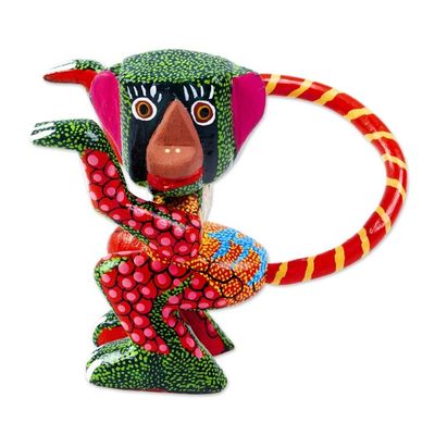 Alternate image for Handmade Animal Alebrije Figurine Crazy Monkey