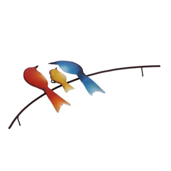 Alternate image for Steel Wall Sculpture of Three Birds from Mexico Bird Family