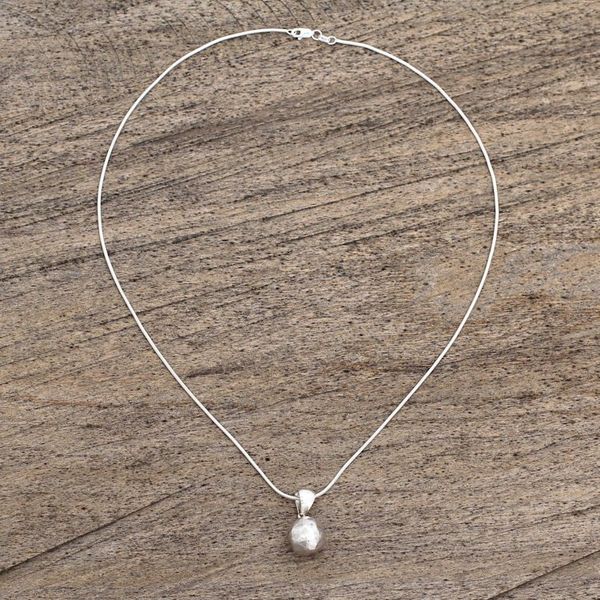 Alternate image for Hand Made Sterling Silver Pendant Necklace from Mexico Natures Treasures
