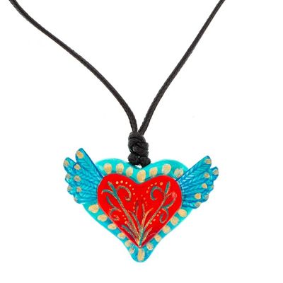 Alternate image for Folk Art Heart Pendant Necklace From the Heart