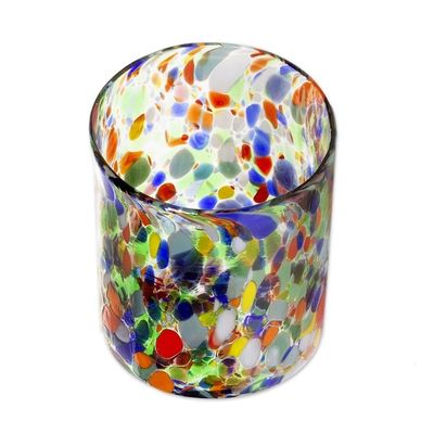 Alternate image for Carafe and Glass in Handblown Glass Pair Jubilant Color