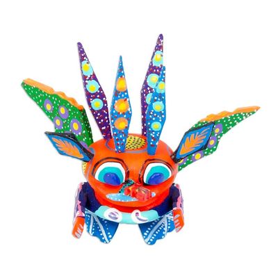 Alternate image for Hand-Painted Alebrije Figurine Merry Martian