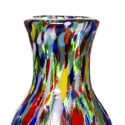 Alternate image for Carafe and Glass in Handblown Glass Pair Jubilant Color