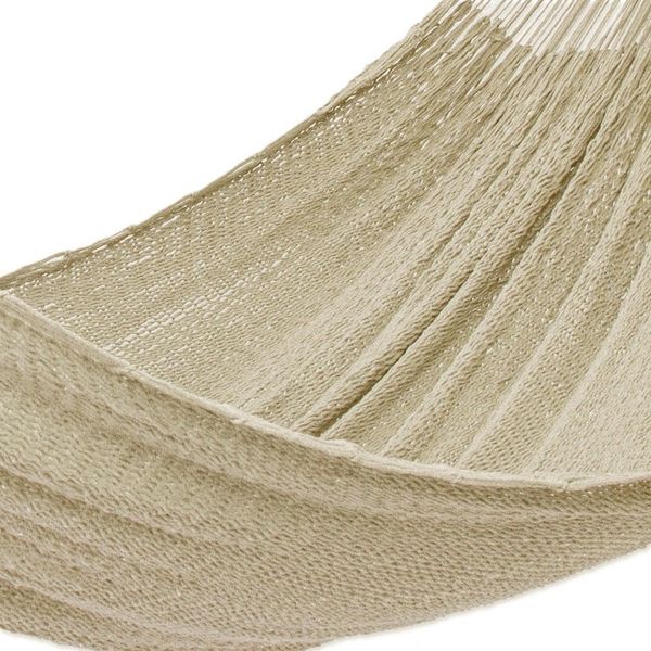 Alternate image for Handmade Cotton Hammock in Grey Triple Uxmal Grey