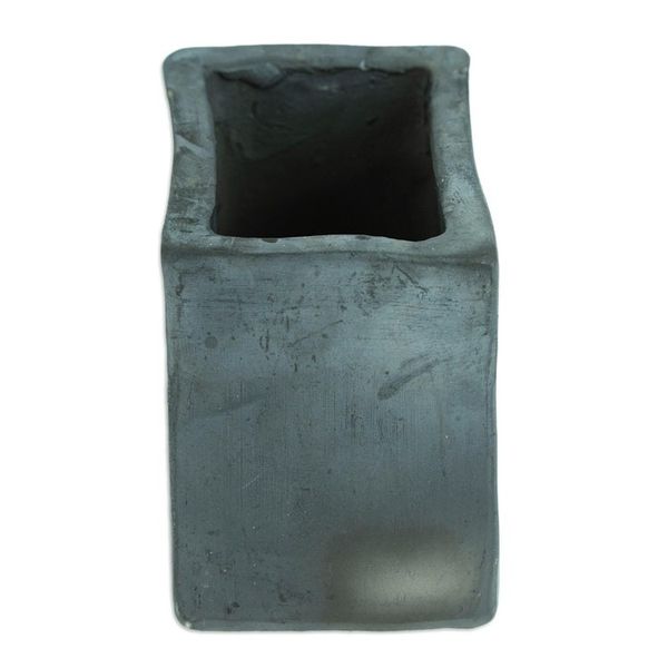 Alternate image for Mexican Handmade Barro Negro Black Ceramic Mini Flower Pot Square  Smooth