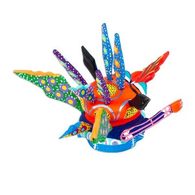 Alternate image for Hand-Painted Alebrije Figurine Merry Martian