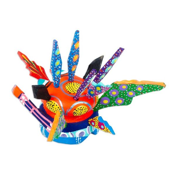 Alternate image for Hand-Painted Alebrije Figurine Merry Martian