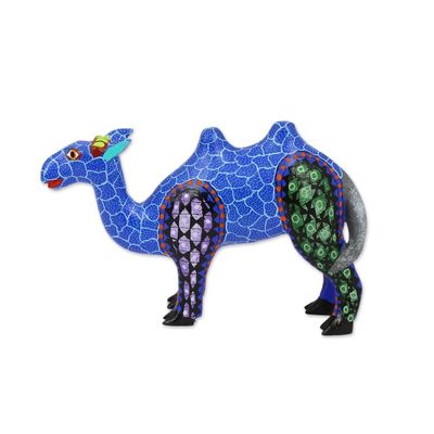 Alternate image for Wood Alebrije Camel Figurine in Vivid Colors from Mexico Colorful Camel